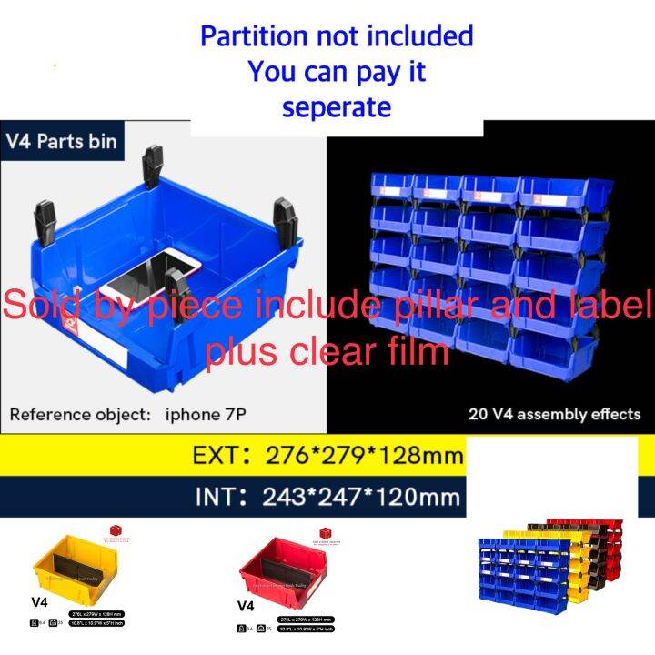 V4 Heavy Duty Stackable Storage Bins Warehouse Plastic Lazada PH