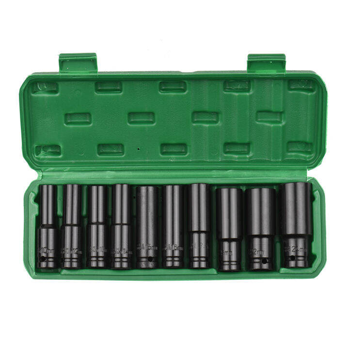 10PCS 1024mm 1/2 Inch Impact Wrench Socket Set Impact Socket Drive