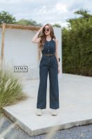 ?Jeans Jumpsuit จั๊มสูทแขนล้ำ แต่งกระดุมเรียงหน้า งานมาพร้อมกับเข็มขัดเข้าชุดกันนะคะ