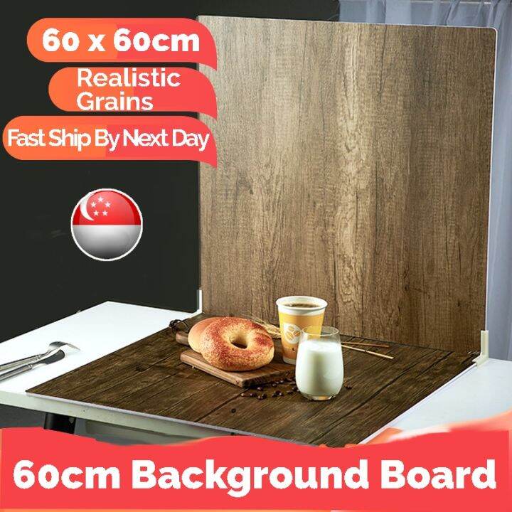 [SG]Double Sided 60x60cm Background Board Waterproof Marble Wood Grain
