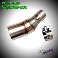 สลิปออนNinja250-300, Z250-300 ท่อสลิปออนสแตนเลสแท้ สวมปลายขนาด 2นิ้ว(Ninja250-300ปี2018ขึ้นไปใส่ไม่ได้)