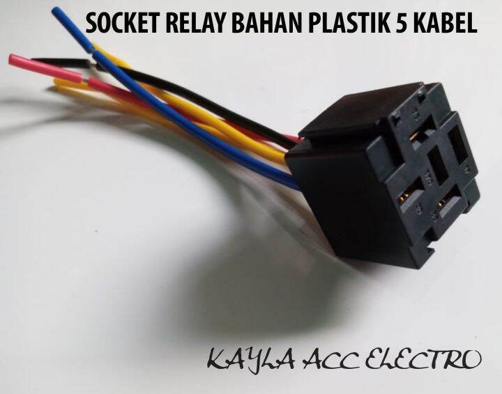 Socket Relay Bahan Plastik 5 Kabel Soket Relay Mobil Motor 5 Kaki