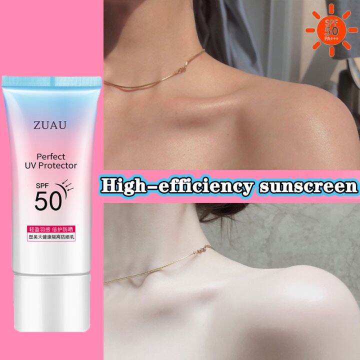 ZUAU Sunscreen cream for face and body Whitening Sun Cream SPF 50+ Facial Body Skin Protective