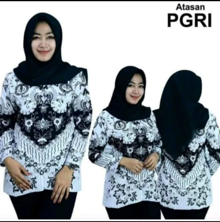 Baju Guru PGRI wanita full Lapisan Furing Terbaru sragam guru cewek