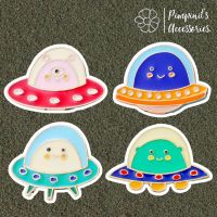 ?? พร้อมส่ง : ?? เข็มกลัดเซ็ทมนุษย์ต่างดาวและยูเอฟโอ | Alien &amp; UFO Enamel Brooch Pin Set.