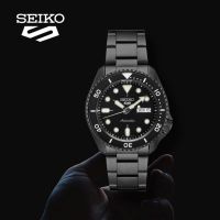 SEIKO 5 SPORTS AUTOMATIC SRPD65 ไซโก้ นาฬิกาชาย ไม่ต้องใส่ถ่าน สายสแตนเลสรมดำ กันน้ำ ของแท้รับประกันศูนย์