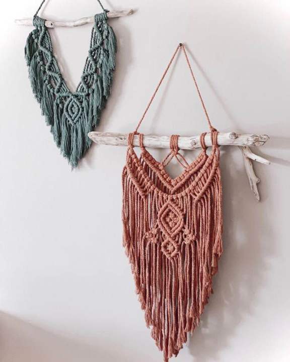 Mành treo tường macrame decor boho, decor homestay, trang trí ...