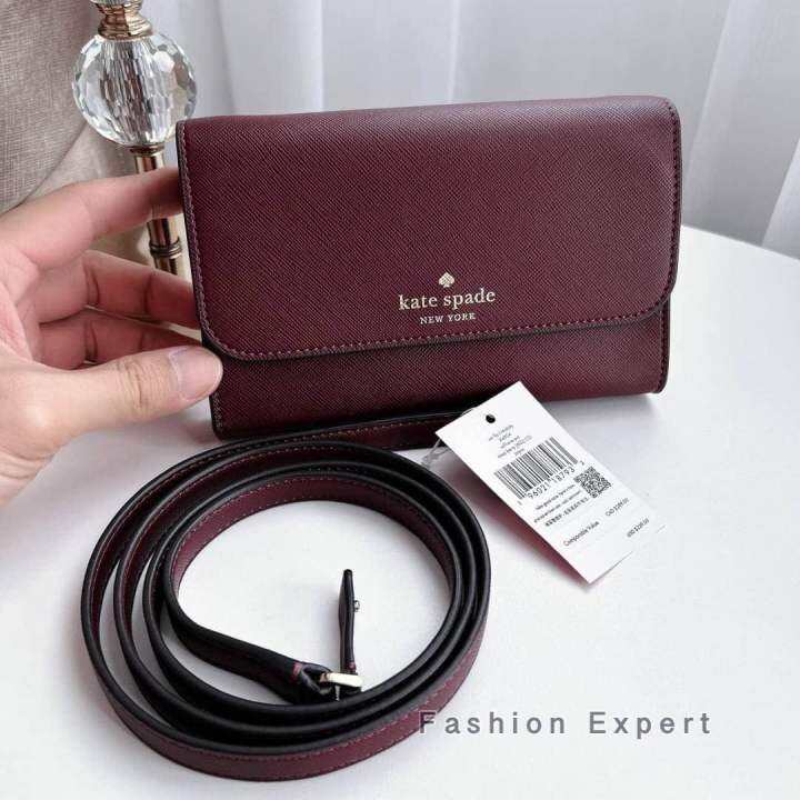 ของแท้100-กระเป๋าสะพาย-kate-spade-brynn-small-flap-crossbody-black-saffiano-k4804