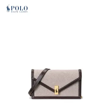 Polo ID Croc-Embossed Chain Wallet & Bag