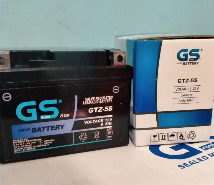 AKI GS GRAND STAR GTZ5S SEALED MF 12 V 5 AH COCOK UNTUK MOTOR BEAT FI