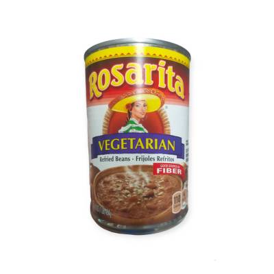 Rosarita Refried Beans Vegetarian454g.ถั่วผสมผักในน้ำเกลือ โรซาริต้า 454กรัม
