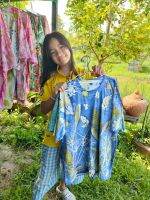 เสื้อ handmade ลายใบไม้ เสื้ออีโคปริ้น size L