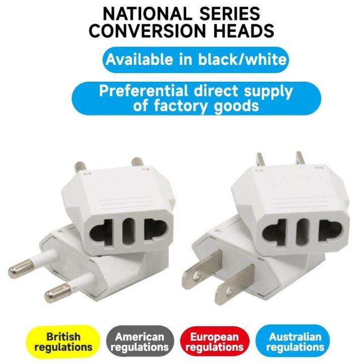 EU Electrical Plug Terminals ABS And Copper Material EU Plug Adapter AC Converter EU Travel