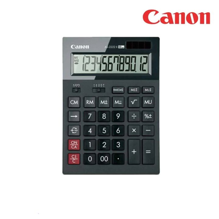 เครื่องคิดเลข-12-หลัก-สีดำ-canon-รุ่น-as-2222-ii