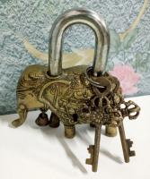 Elephant Design Padlock