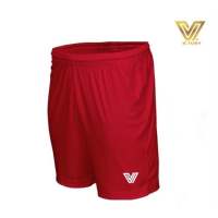 ?? Victory กางเกงบอล สีแดง SZ.M-XXL ผ้าไมโคร โพลีเอสเตอร์ 100%