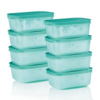 Tupperware Chill Freez Small Low 450ml กล่องทัพเพอร์แวร์ สำหรับเก็บอาหารแช่เย็น สีสันสดใส สามารถวางกล่องซ้อนกันได้หลายใบ