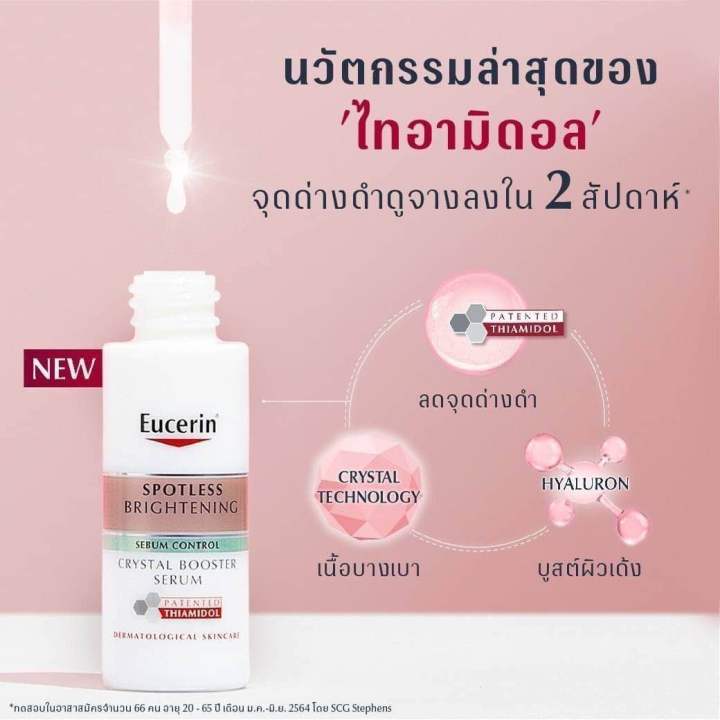 เซรั่มลดจุดด่างดำ-ผิวหมองคล้ำ-ผิวหน้าใส-กระจ่างใส-eucerin-spotless-brightening-sebum-control-crystal-booster-serum-30-ml