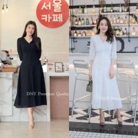 maxi dress  เนื้อผ้าcotton ฉลุลาย เดรสขาว เดรสดำ เดรสใส่ออกงาน เดรสยาว