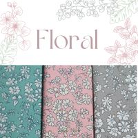 ห่อให้ ผ้าไขผึ้งห่ออาหาร beeswax wrap 4ชิ้นในแพ็ค Floral