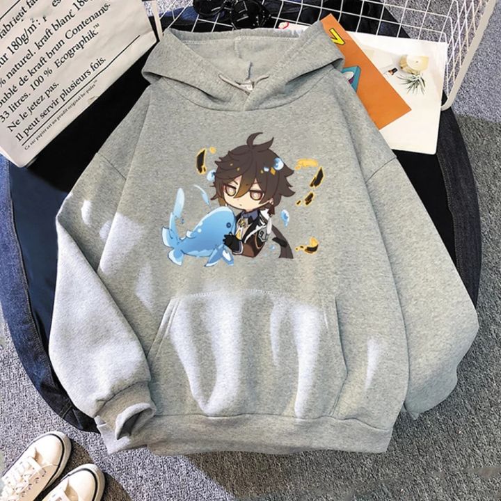 Genshin Impact Switer Hoodie Zhongli Sweater Anime Outerwear Unisex ...