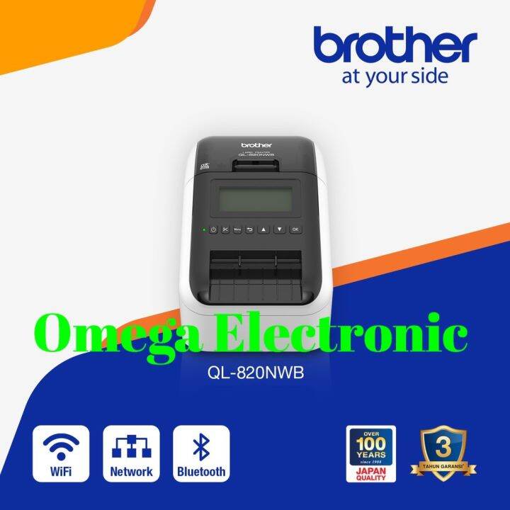 RESMI Brother Label Printer QL-820NWB Ultra Flexible QL 820 NWB Label ...