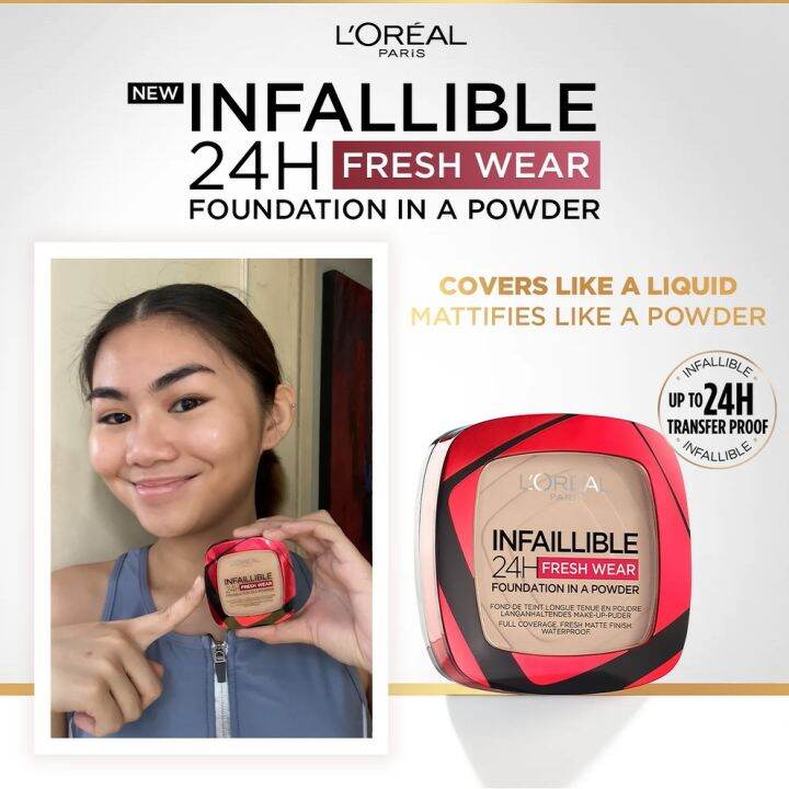 New Loreal Paris Infallible 24h Fresh Wear Foundation In A Powder Full Matte Coverage Long 8362