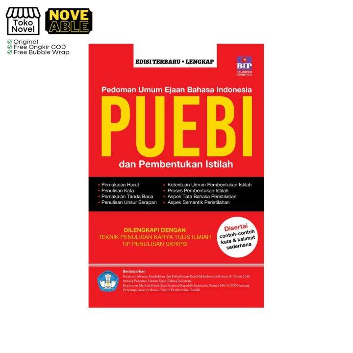 Buku PUEBI Pedoman Umum Ejaan Bahasa Indonesia - Gramedia Official ...