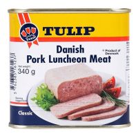 ทิวลิป เนื้อหมูลันเชิ้นมีท Tulip Pork Luncheon Meat ขนาด 340 กรัม สินค้าใหม่ สุดคุ้ม พร้อมส่ง