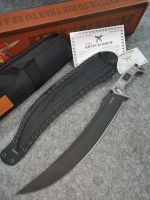 อุปกรณ์​ตั้งแคมป์​เดินป่า​ [KHAI Tactical Atayal] Black Blade Version Gurkha Scimitar!​ วัสดุ​ใบ:9CR18​Mov​ งาน​เต็ม​