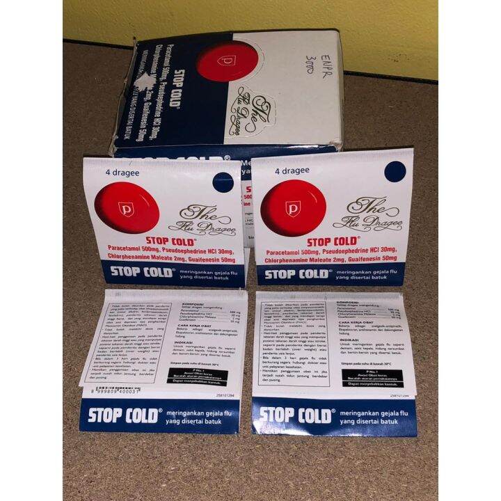 Stop Cold Strip Stopcold Obat Demam flu dan Batuk Paracetamol Lazada