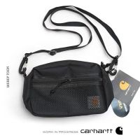 CARHARTT DAWN Logo-patch crossbody bag กระเป๋าสะพายข้าง ติดโลโก้ ผ้าตาข่าย  งานสวย พร้อมสายยาวสะพายข้างถอดเก็บได้  ช่องซิปหน้า และด้านบน