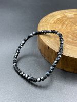 Black spinel cube faceted shape 4-5 MM