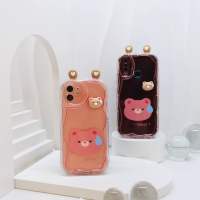 เคสลายการ์ตูน หมีนูนน่ารักสำหรับ 6phus 7phus 8phus 11 12 12Promax 13Promax 14 13 14Promax XRเคสน้องหมี