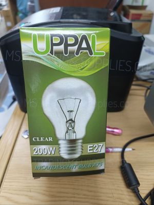 UPPAL LMA75-200W-E27หลอดไฟใส 200W หลอดแรงเทียน&nbsp; หลอดไฟ&nbsp; หลอดไฟให้ความร้อน UPPAL Clear Light Bulb 200W, Incandescent Bulb Light Bulb, Heating Bulb