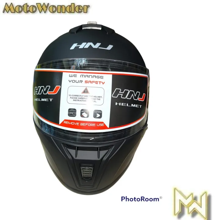 SAFETY HELMET FULL FACE HNJ BRAND MATTE BLACK Lazada PH
