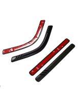 LEOMAX กันกระแทกกระจก-ประตูรถยนต์ รุ่น DG-19 ชุด 4 ชิ้น (ตรง x 2 , โค้ง x 2) พร้อมกาว 3M ไม่ทำให้ผิวรถเสียหาย (สีเทา)