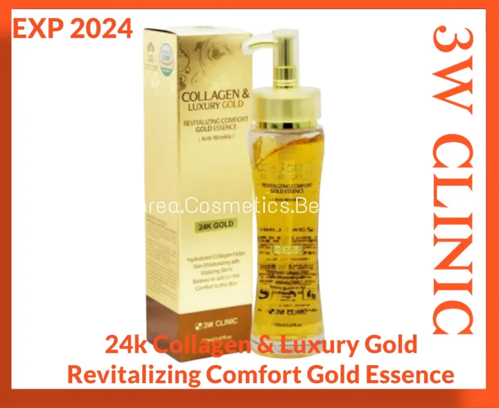3W CLINIC Collagen Luxury Gold Revitalizing Comfort Gold Essence 24k ...