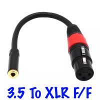 3.5Mm Mini-หญิงไมโครโฟนอะแดปเตอร์3pin XLR หญิงสายเชื่อมต่อ