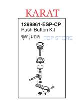 TOP STORE ปุ่มกดบนถังพักน้ำชักโครก 1299861-ESP-CP สำหรับ รุ่น OASIS กะรัต KARAT แท้ 100%