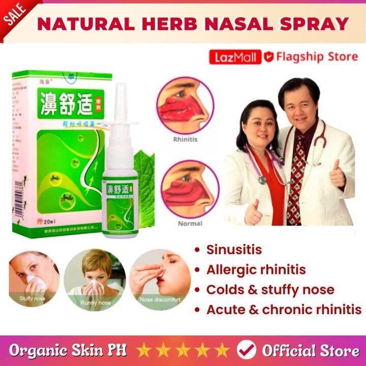 Nasal Spray for adults helps treats allergy, sinusitis, clogged and