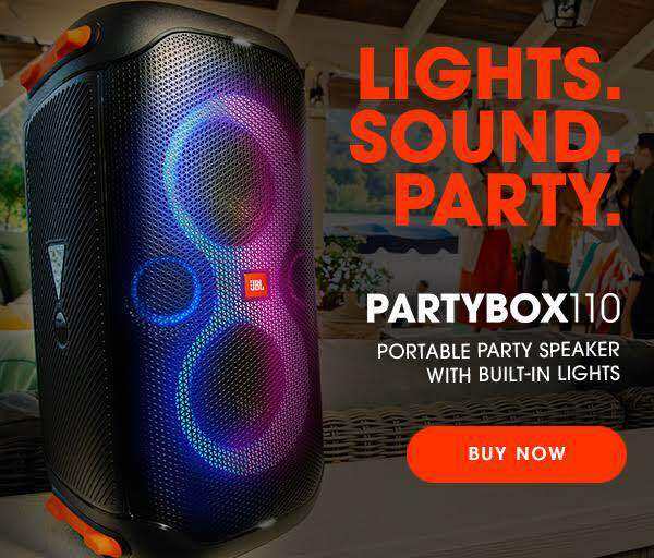 JBL Partybox 110 Portable Party Speaker With 160W Powerful Sound Built ...