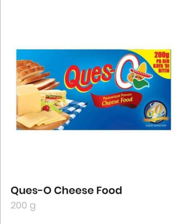 QUESO PASTEURIZED PROCESS CHEESE FOOD, 200 GRAMS Lazada PH