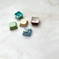 คีย์แคปก้อนเมฆ ท้องฟ้าลายนูน งานคีย์แคปปั้นมือ keycaps handmade Cloud artisan keycap clay Artisan keycaps Mechanical keycap custom ปุ่มกดคีย์บอร์ด