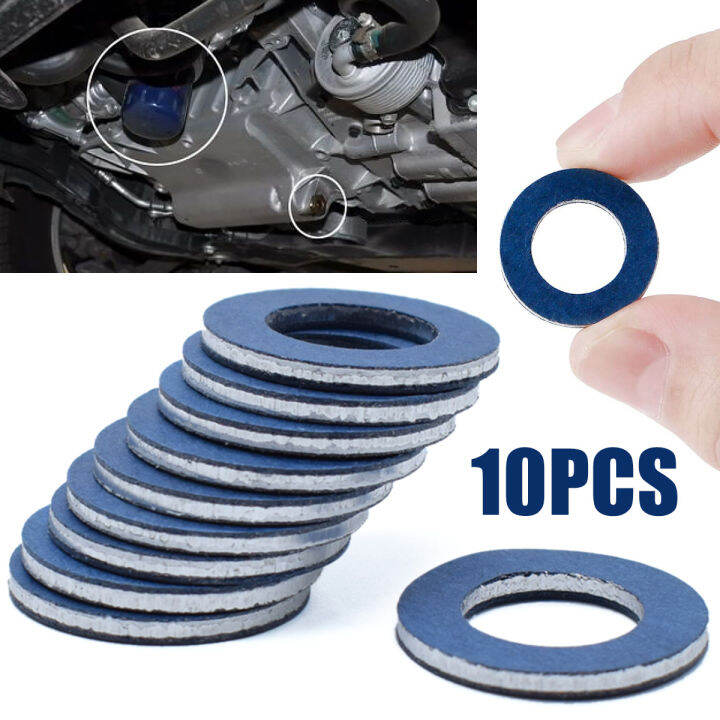 Aluminum Oil Drain Gasket 10pcs Drain Plug Gasket Bearings & Seals for Toyota Lexus Washers