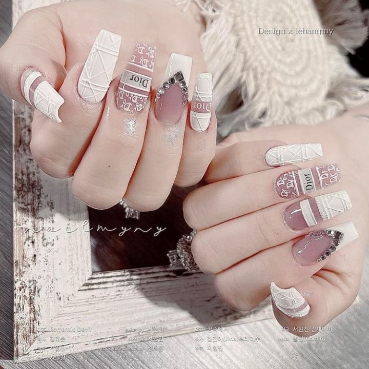 BST mẫu nail đính đá lấp lánh kiêu sa  KellyPang Nail