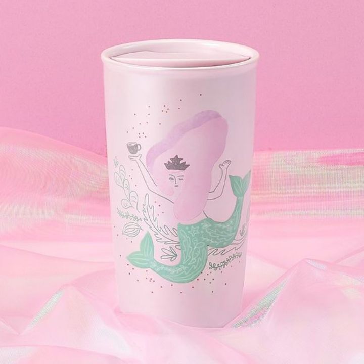 Pink Siren In The Sea Mug 12ozแท้💯