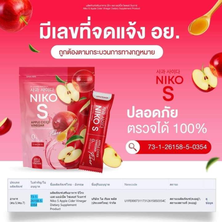 1แถม1-น้ำชงนิโกะ-น้องใหม่-niko-s-อร่อย-คุมหิว-น้องใหม่แอปเปิ้ลไซเดอร์