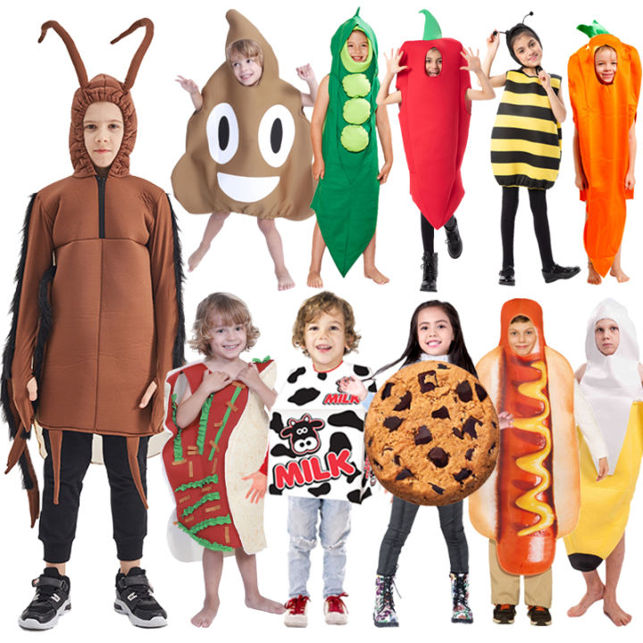 Halloween Matching Dress up Poop Hot Dog Pea Cos Costume Adult and ...