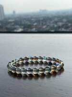 สร้อยหินลาบราดอไรท์ ( Labradorite )  เนื้อใส เหลือบแรง เกรดสวยมากๆ ? เส้นนี้มีแสงชัดๆทุกเม็ดเหลือบสีโทนน้ำเงินผสมฟ้า ลองดูเหลือบในวีดีโอเลยค่า ? เป็นหินโปรดของแอดมิน มองกี่ครั้งก็ไม่เบื่อ